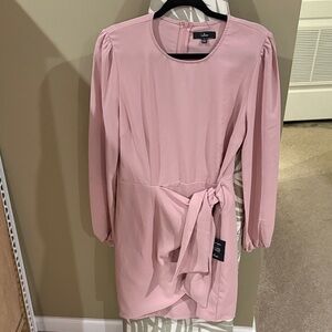 Lulu's Soft Pink Long Sleeve Dress